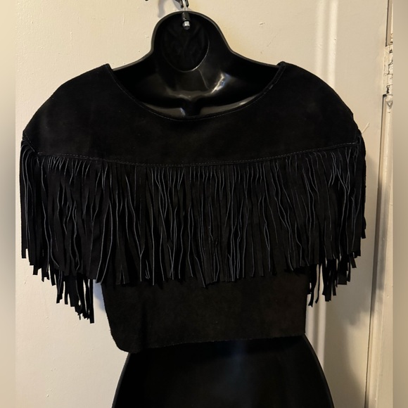 Suede fringe crop - Picture 3 of 5